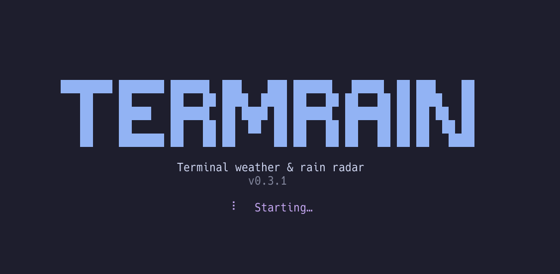 termrainの起動画面